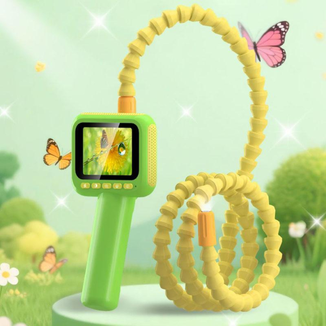 Endoscope Portable Pour Enfants Avec Écran HD 2,8 Pouces Tube Flexible 105 cm Étanche IP67 Et Éclairage LED intensif - www.yo...