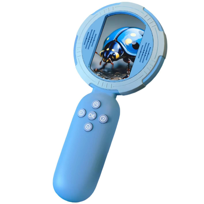 Microscope Numérique Pour Enfants Avec Écran IPS HD 2 MP Zoom 4x 8 LED Et 5 Jeux Éducatifs - www.yonis-shop.com