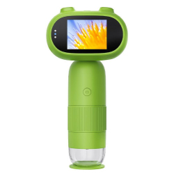 Microscope Numérique Portable Pour Enfants Avec Écran IPS 2 Pouces Grossissement 500 À 1000x 8 LED Réglables USB Type C