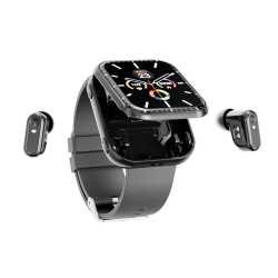 Montre Connectée Avec Écouteurs TWS Appels Bluetooth Suivi Cardiaque Écran Tactile 1 8 Pouce Résistance IP67