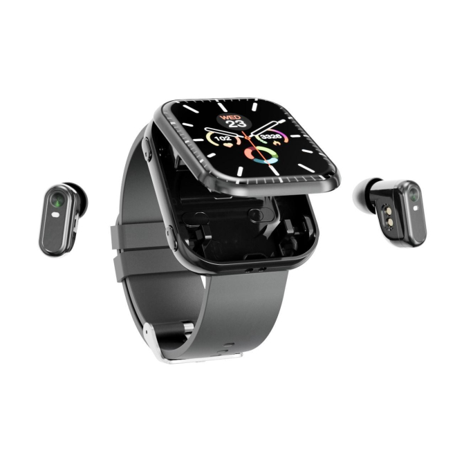 Montre Connectée Avec Écouteurs TWS Appels Bluetooth Suivi Cardiaque Écran Tactile 1 8 Pouce Résistance IP67 - www.yonis-shop...