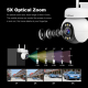 Caméra Dôme PTZ De Surveillance 4MP Avec Zoom Optique 5x Vision Nocturne Couleur WiFi Double Bande IP66 - www.yonis-shop.com