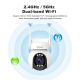 Caméra Dôme PTZ De Surveillance 4MP Avec Zoom Optique 5x Vision Nocturne Couleur WiFi Double Bande IP66 - www.yonis-shop.com