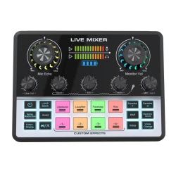 Table De Mixage Audio Pour Streaming Et Karaoké Double DSP Réduction Du Bruit 2 Micros 2 Casques Compatible Tik Tok
