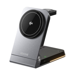 Chargeur Sans Fil Magnétique 3 En 1 Qi2 15 W Pour Téléphone Montre Et Écouteurs Pliable Avec Charge Horizontale Et Verticale