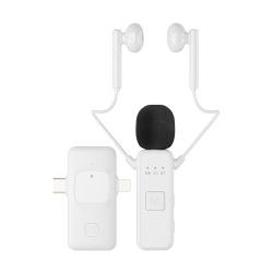 Microphone Cravate Sans Fil Pour Streaming Vlog Et Interview Avec Récepteur 2 En 1 Et Autonomie 6 Heures