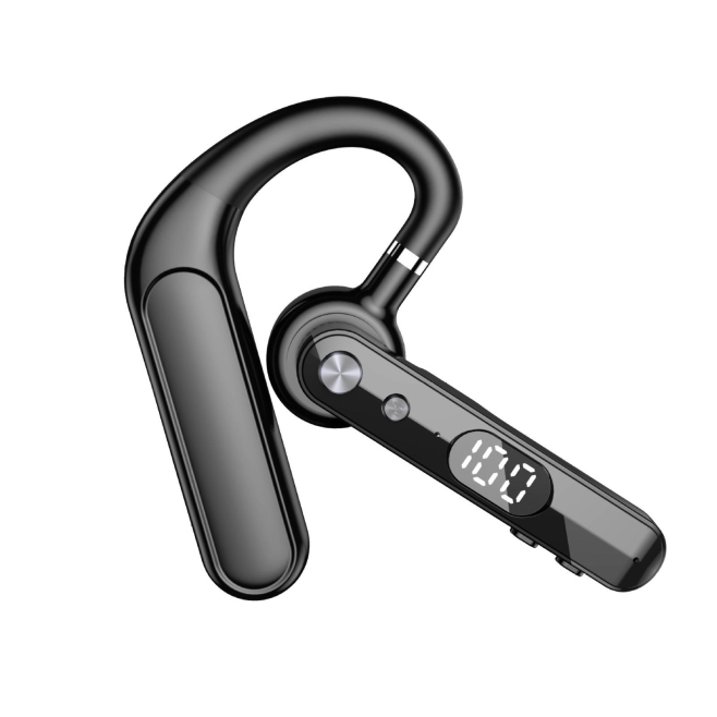 Casque Bluetooth Monaural Pour Appels Avec Réduction De Bruit Bouton Muet Autonomie 30 À 48 Heures IPX6 Affichage Numérique -...
