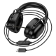 Casque Gaming Filaire USB Son Surround 7.1 Haut-Parleurs 50 Mm Microphone Omnidirectionnel Réglable Câble 2 Mètres - www.yoni...