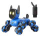 Robot Chien Télécommandé À 8 Roues Avec Rotation À 360° Lumières Musique Et Autonomie De 15 À 20 Minutes