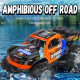Voiture Télécommandée Amphibie Tout Terrain 4x4 Rotation À 360° Portée 50 M Et Autonomie 25 Min - www.yonis-shop.com
