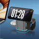 Support De Charge Sans Fil Rotatif 3 En 1 Pour Smartphone Montre Et Écouteurs 15 W Compatible Qi Rotation 180 Degrés - www.yo...