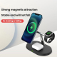 Chargeur Sans Fil Magnétique 3 En 1 Pour Téléphone Montre Et Écouteurs Support De Bureau Réglable 15 W Compatible Qi - www.yo...