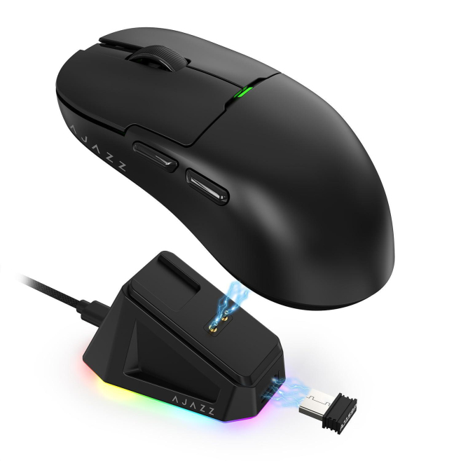 Souris Gaming Sans Fil Et Filaire 2.4 GHz Capteur PAW3395 26000 DPI 56 Grammes Avec Station De Charge - www.yonis-shop.com