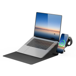 Housse De Protection Pour Ordinateur Portable Avec Charge Sans Fil Téléphone Montre Support Et Tapis De Bureau 13 6 À 14 2 Po...