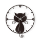 Horloge Murale En Acrylique Transparente Noire Silencieuse Avec Effet De Mouvement Pour Décoration Intérieure 29x26 cm