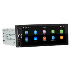 Autoradio 1 DIN Avec Écran IPS 6.86 Pouces CarPlay Et Android Auto Filaire Et Sans Fil Commandes Au Volant