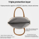Sac À Ordinateur Portable 15 À 16.1 Pouces Imperméable Doublure Polaire Compartiments Multiples Poignée Renforcée Pour Valise...