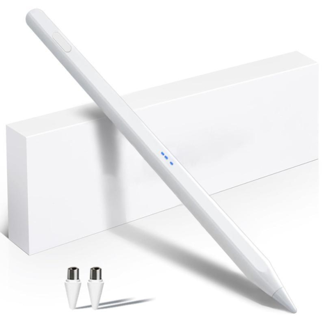 Stylet Tactile Rechargeable Type C Magnétique Haute Précision Pour Écrans iOS Et Android Avec 2 Pointes De Rechange - www.yon...