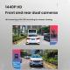 Dashcam Voiture Avant Arrière WiFi Vision Nocturne 1440P Écran IPS 3 Pouces Enregistrement En Boucle - www.yonis-shop.com