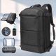 Sac À Dos Ordinateur Portable 17 Pouces Compressible 27 À 37 L Étanche Convertible USB Poches Humide Sèche - www.yonis-shop.com