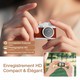 Mini Appareil Photo Numérique Pour Enfants Avec Pendentif Collier Écran IPS 0,96 Pouce Vidéo HD 1080P Filtres Photo Et Mémoir...