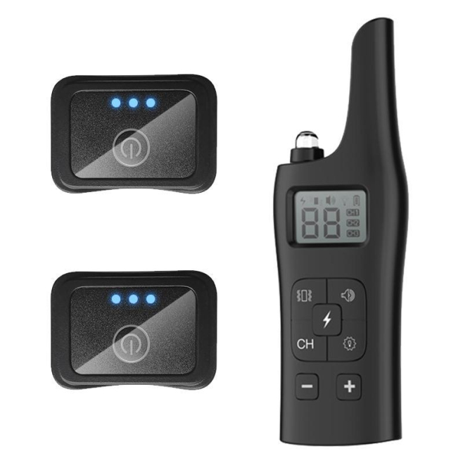 Collier Anti-Aboiement Pour Chien Avec Télécommande Étanche IP67 Portée Jusqu’à 800 m Vibration Et Avertissement Électrique -...