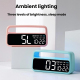 Réveil LED De Chevet Avec Lumière D’Ambiance Écran Digital Double Alarme Calendrier Et Luminosité Automatique Réglable - www....