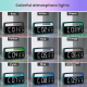 Réveil LED De Chevet Avec Lumière D’Ambiance Écran Digital Double Alarme Calendrier Et Luminosité Automatique Réglable - www....