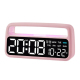 Réveil LED De Chevet Avec Lumière D’Ambiance Écran Digital Double Alarme Calendrier Et Luminosité Automatique Réglable - www....
