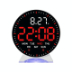Réveil Électronique LED Avec Double Alarme Affichage Date Jour Secondes Et Veilleuse Colorée Ajustable