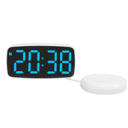 Réveil Électronique De Chevet Avec Vibreur Affichage LED Température Date Et Luminosité Réglable Source USB Ou 3 Piles AAA