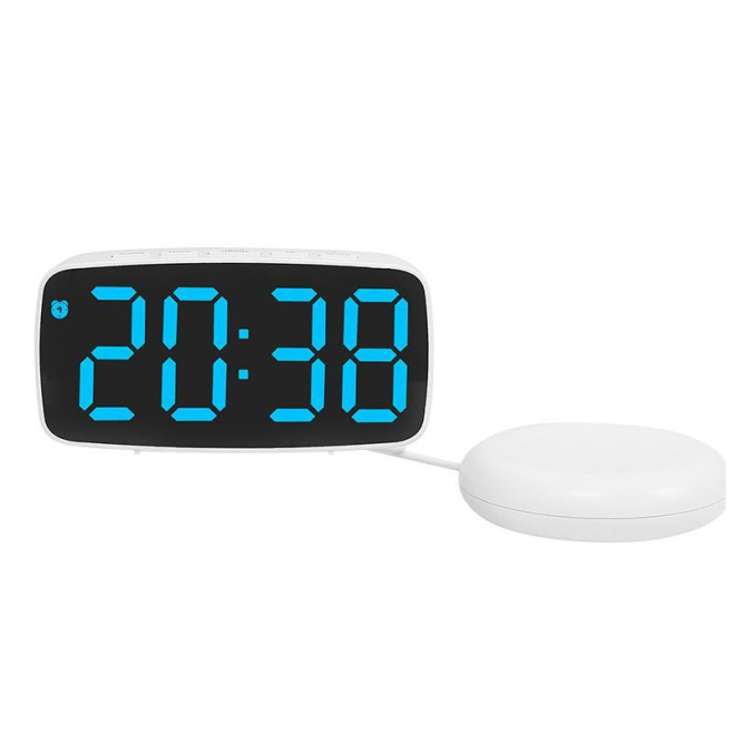 Réveil Électronique De Chevet Avec Vibreur Affichage LED Température Date Et Luminosité Réglable Source USB Ou 3 Piles AAA - ...