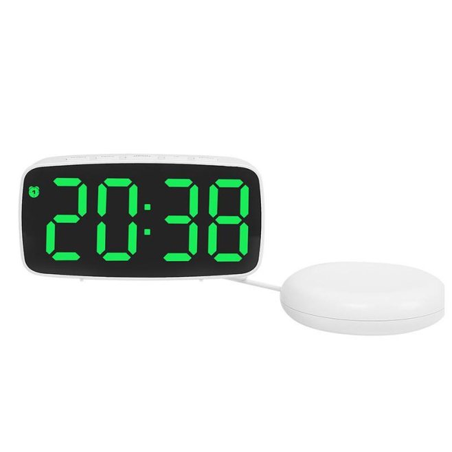 Réveil Électronique LED De Chevet Avec Vibreur Luminosité Réglable Alimentation USB Ou 3 Piles AAA Non Incluses - www.yonis-s...