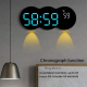 Horloge Murale Numérique LED Avec Télécommande Grand Affichage Heure Date Température Alarme Compte À Rebours Et Éclairage - ...