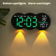 Horloge Murale Numérique LED Avec Télécommande Grand Affichage Heure Date Température Alarme Compte À Rebours Et Éclairage - ...