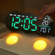Horloge Murale Numérique LED Avec Télécommande Grand Affichage Heure Date Température Alarme Compte À Rebours Et Éclairage - ...