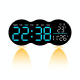 Horloge Murale Numérique LED Avec Télécommande Grand Affichage Heure Date Température Alarme Compte À Rebours Et Éclairage - ...