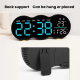 Horloge Murale Numérique LED Avec Télécommande Grand Affichage Heure Date Température Alarme Compte À Rebours Et Éclairage - ...