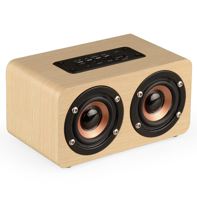 Enceinte Bluetooth Sans Fil En Bois 6 W Avec Carte TF Entrée AUX Et Autonomie De 6 À 10 H - www.yonis-shop.com