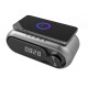 Enceinte Bluetooth De Bureau Avec Horloge LED Charge Sans Fil 15 W Son 5 W Radio FM Et Entrée AUX - www.yonis-shop.com