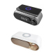 Enceinte Bluetooth De Bureau Avec Horloge LED Charge Sans Fil 15 W Son 5 W Radio FM Et Entrée AUX - www.yonis-shop.com