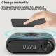 Enceinte Bluetooth De Bureau Avec Horloge LED Charge Sans Fil 15 W Son 5 W Radio FM Et Entrée AUX - www.yonis-shop.com