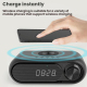 Enceinte Bluetooth De Bureau Avec Horloge LED Charge Sans Fil 15 W Son 5 W Radio FM Et Entrée AUX - www.yonis-shop.com