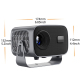 Vidéoprojecteur Portable Android 11 720p 200 ANSI WiFi Double Bande Rotation 360° AirPlay Miracast - www.yonis-shop.com