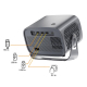 Vidéoprojecteur Portable Android 11 720p 200 ANSI WiFi Double Bande Rotation 360° AirPlay Miracast - www.yonis-shop.com