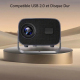 Vidéoprojecteur Portable Android 11 720p 200 ANSI WiFi Double Bande Rotation 360° AirPlay Miracast - www.yonis-shop.com