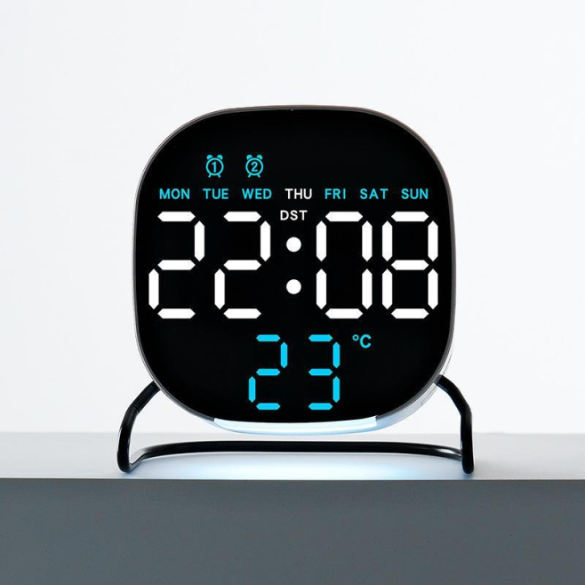 Réveil Numérique LED Multifonction Avec Veilleuse Tactile Affichage Heure Date Température Et Luminosité Automatique - www.yo...