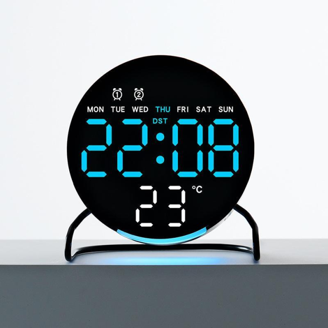 Réveil Numérique LED Avec Veilleuse Tactile Luminosité Automatique Affichage Date Température Et Minuterie 24H - www.yonis-sh...