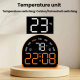Réveil Numérique LED Multifonction Avec Éclairage D’Ambiance Réglable Affichage Température Date Jour Alimentation 5V Ou 3 Pi...
