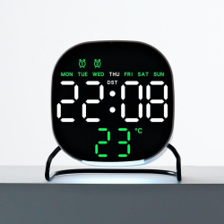 Réveil LED Numérique Avec Veilleuse Tactile Affichage Heure Date Température Luminosité Automatique Ou Sur Secteur Batteries ...